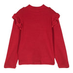 Monnalisa Maglia tinta unita con Balze Rosso per Neonata 31D623 ROSSO MONNALISA 