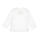 Monnalisa Shirt Girocollo tinta unita con Stampa Panna per Neonata 31F6246 PANNA MONNALISA 
