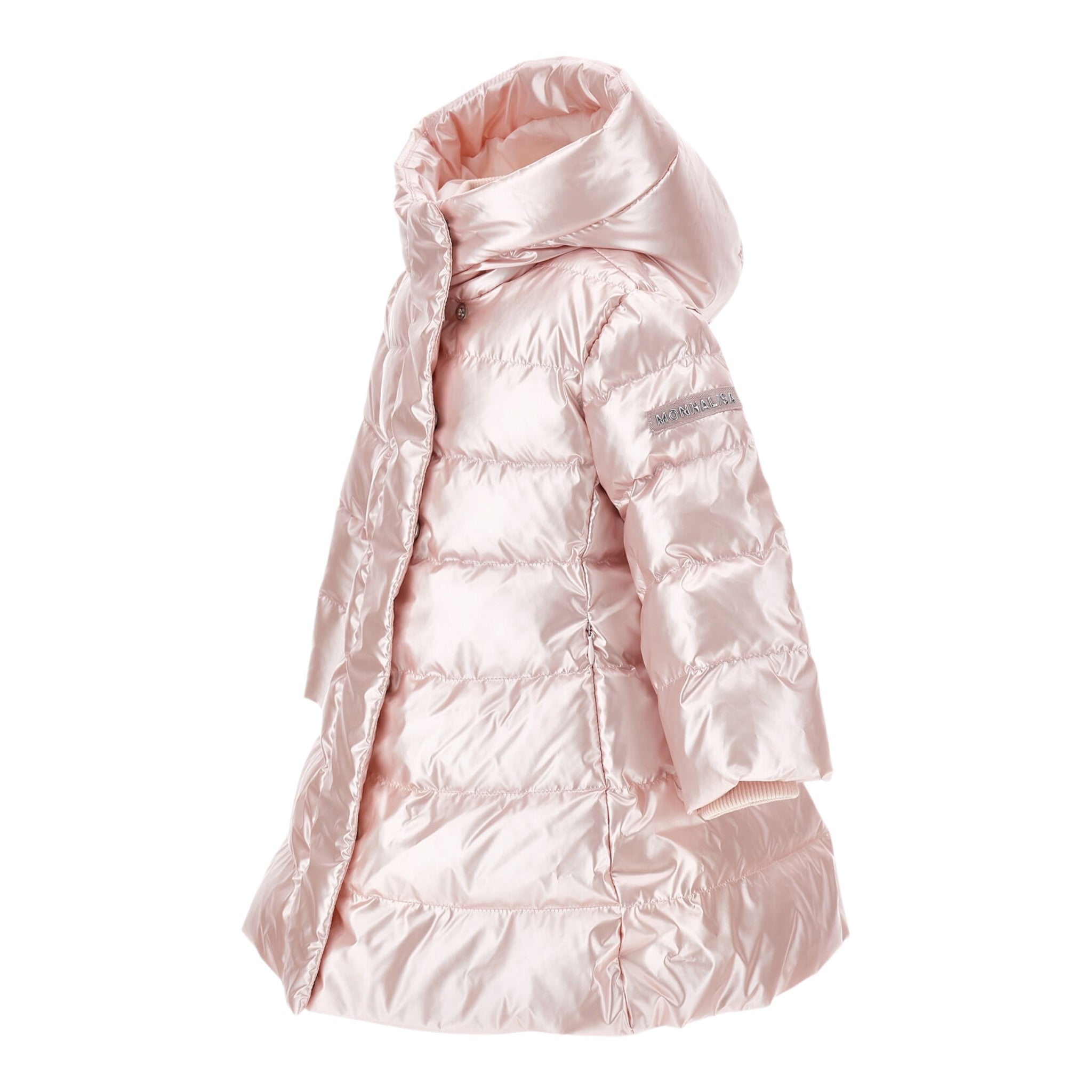 Monnalisa Giubbino tinta unita con Cappuccio Rosa per Bambina 37F102 ROSA MONNALISA 