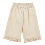 Monnalisa Pantalone tinta unita Modello Palazzo Beige per Bambina 37F402J BEIGE MONNALISA 