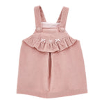 Monnalisa Salopette tinta unita In Velluto Rosa per Bambina 37F902J ROSA MONNALISA 