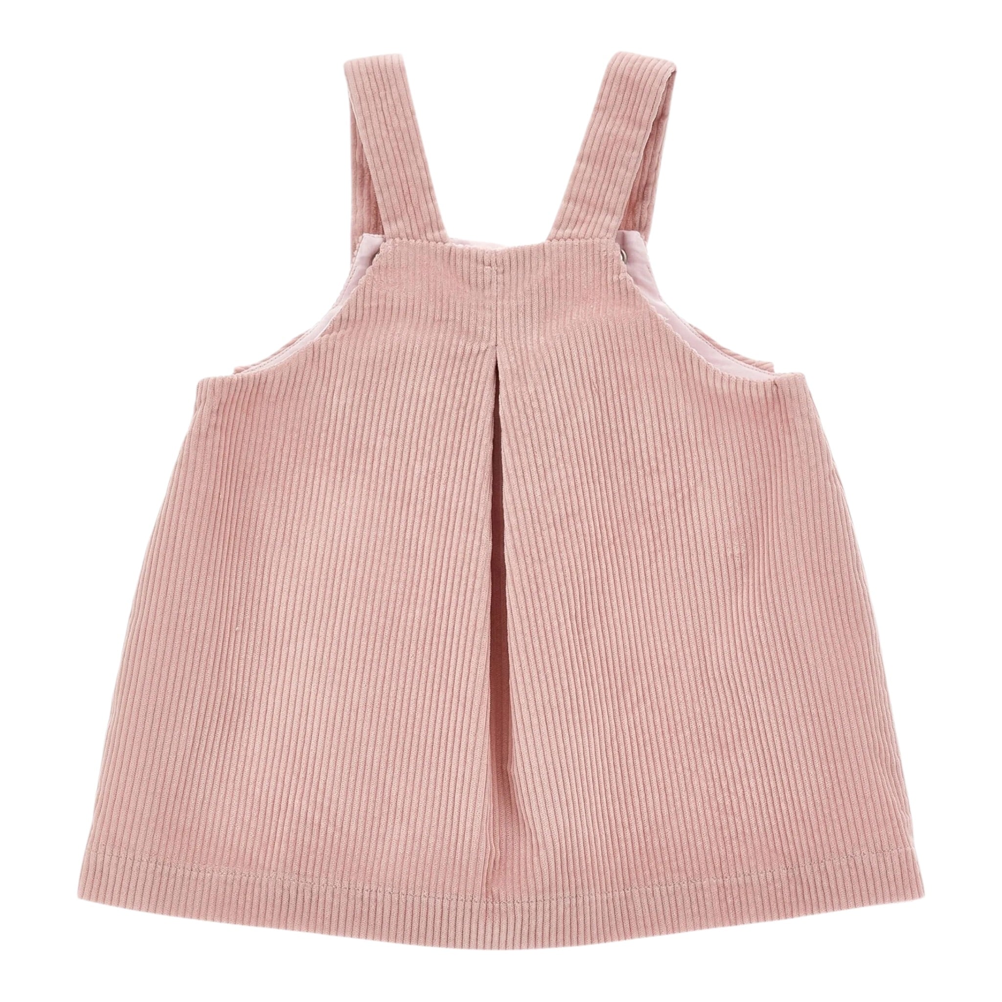 Monnalisa Salopette tinta unita In Velluto Rosa per Bambina 37F902JX ROSA MONNALISA 
