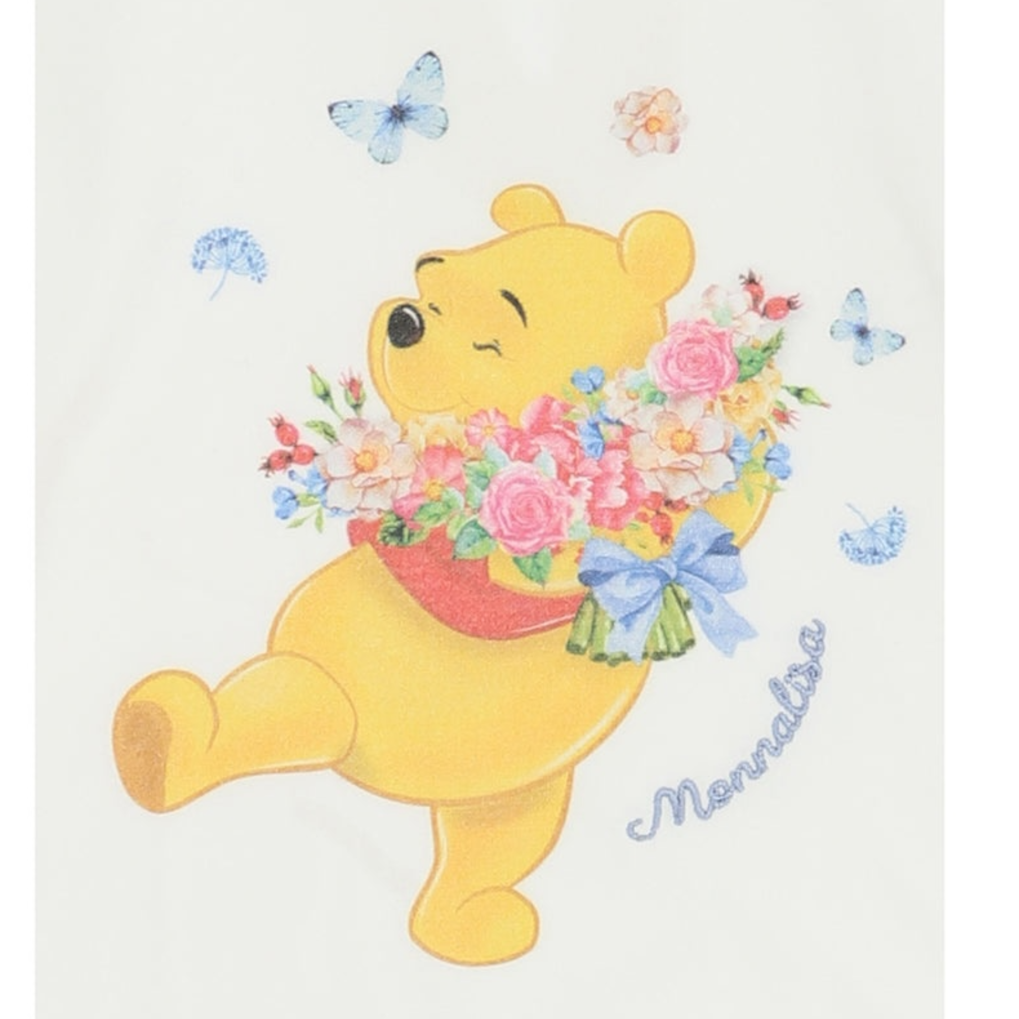 Monnalisa Shirt tinta unita con Stampa Bianco per Neonata 388614P6 BIANCO MONNALISA 