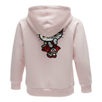 Monnalisa Felpa tinta unita con Zip E Stampa Rosa per Neonata 394806RH ROSA MONNALISA 