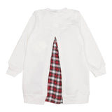 Monnalisa Abito tinta unita con Stampa Bianco per Bambina 39D908 BIANCO MONNALISA 
