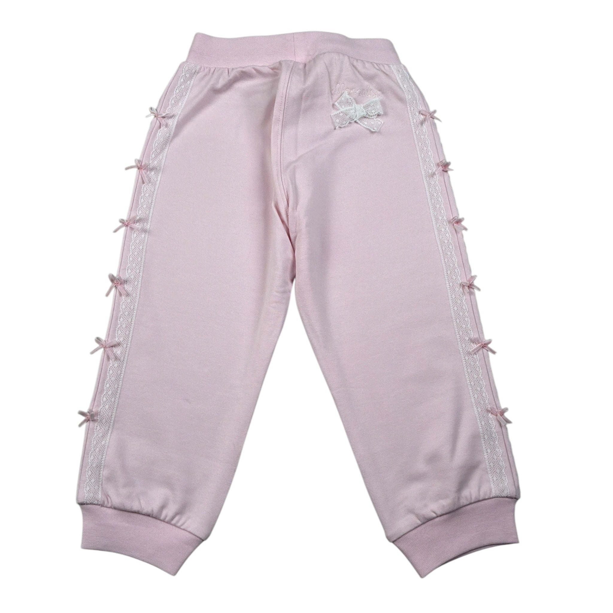 Monnalisa Pantalone Tuta tinta unita con Applicazioni Rosa per Neonata 39F401 ROSA MONNALISA 