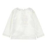 Monnalisa Shirt Girocollo tinta unita Cn Stampa Panna per Neonata 39F602NX PANNA MONNALISA 