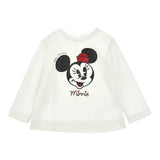 Monnalisa Shirt Girocollo tinta unita con Stampa Bianco per Neonata 39F610 BIANCO MONNALISA 