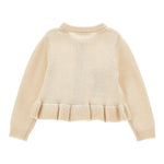 Monnalisa Cardigan tinta unita con Ricami Beige per Neonata 39F802 BEIGE MONNALISA 