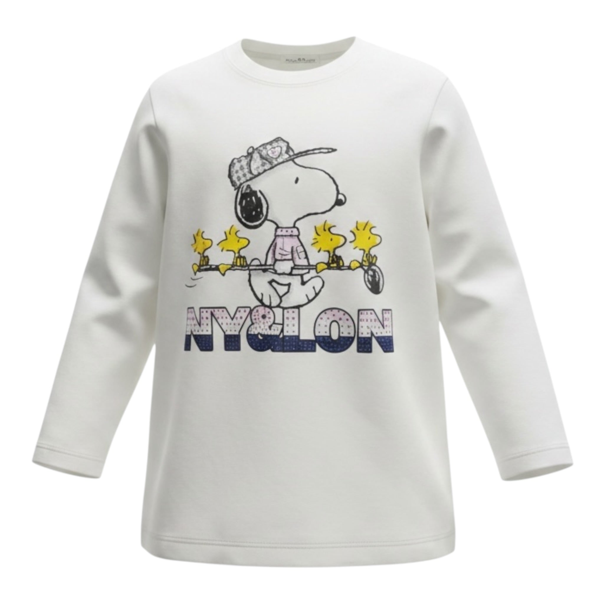 Monnalisa Shirt tinta unita con Stampa Bianco per Neonata 632604S5 BIANCO MONNALISA 