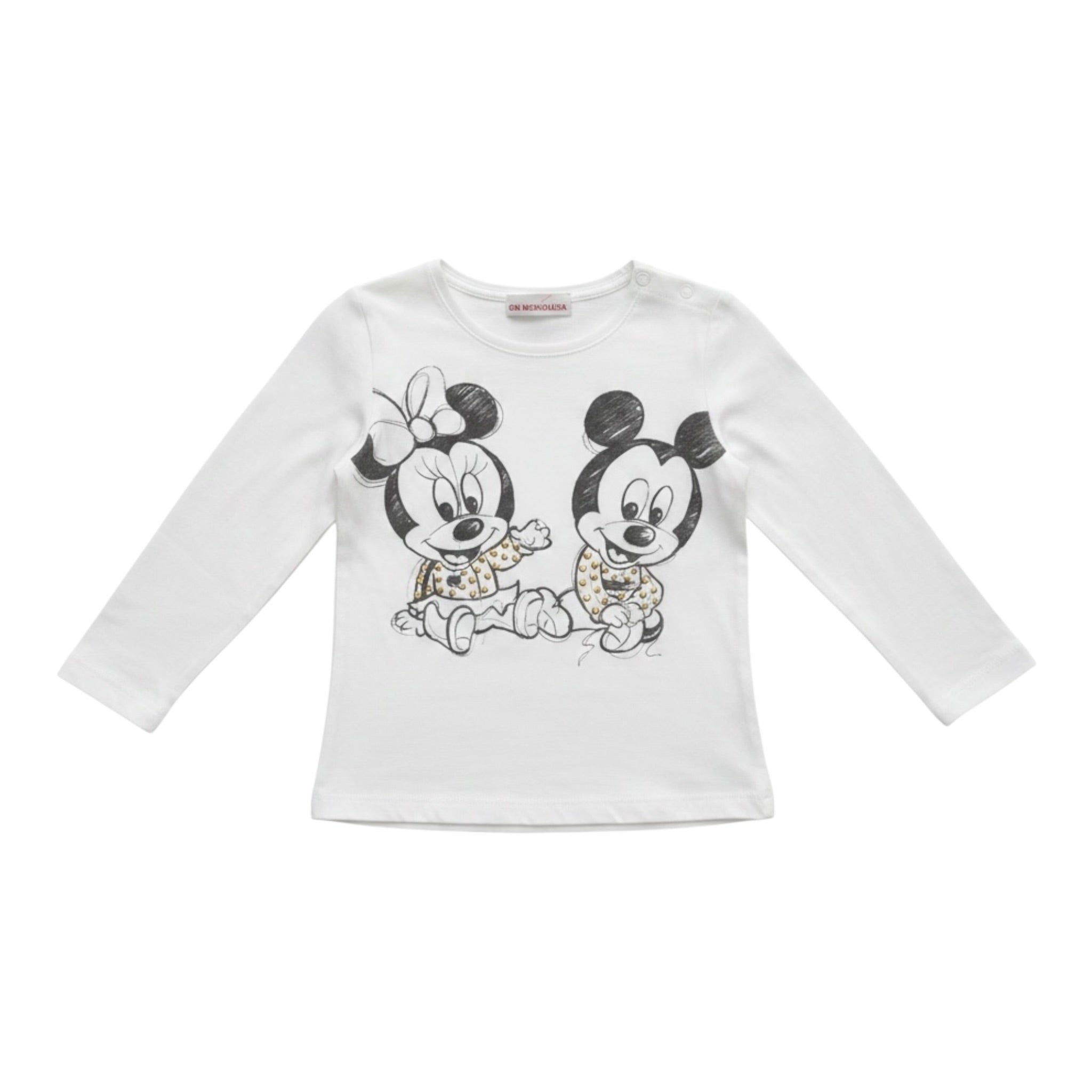 Monnalisa Shirt tinta unita con Stampa Bianco per Neonata 634600SH BIANCO MONNALISA 