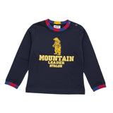 Monnalisa Shirt Girocollo tinta unita con Stampa Blu per Neonato 65260188N BLU MONNALISA 