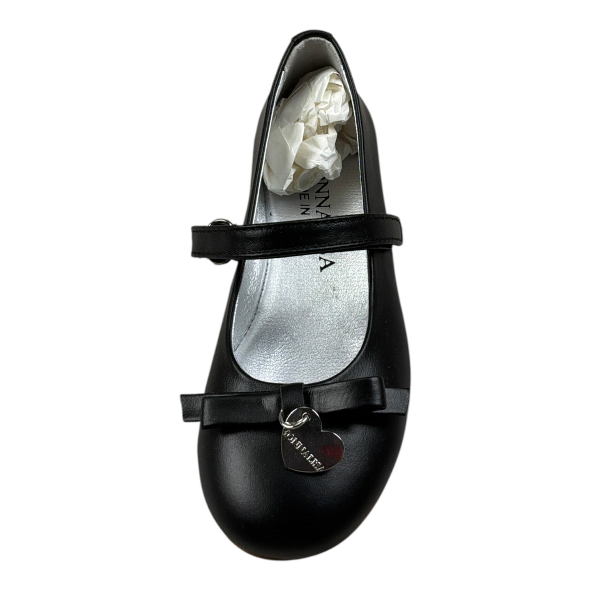 Monnalisa Ballerina tinta unita con Fiocco Nero per Bambina 87D005 NERO MONNALISA 