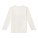 Monnalisa Shirt Girocollo tinta unita con Stampa Panna per Bambina TV8A80 PANNA MONNALISA 