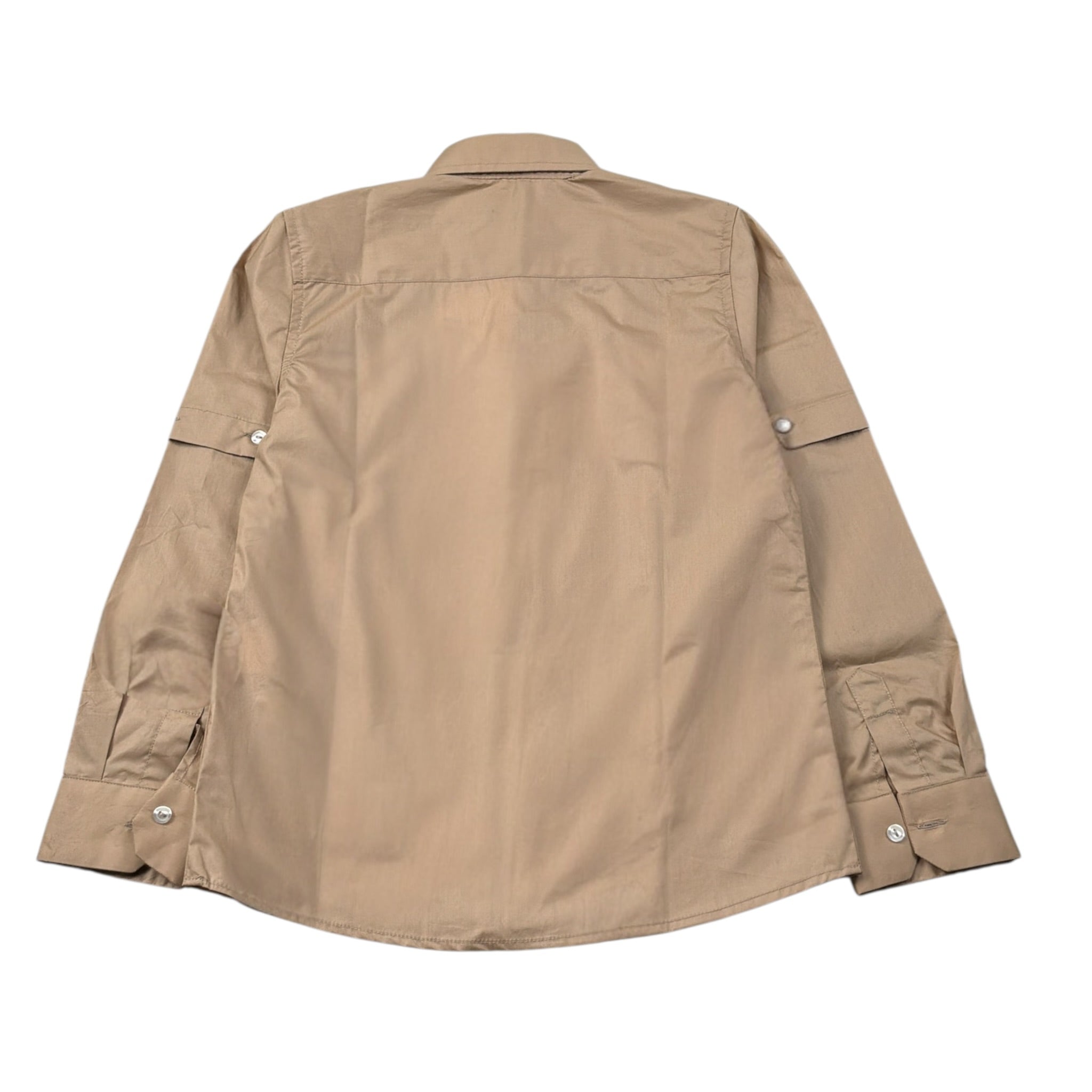 Mood_One Camicia Manica Lunga Tinta Beige per Bambino B-CAMICIA BEIGE MOOD_ONE 