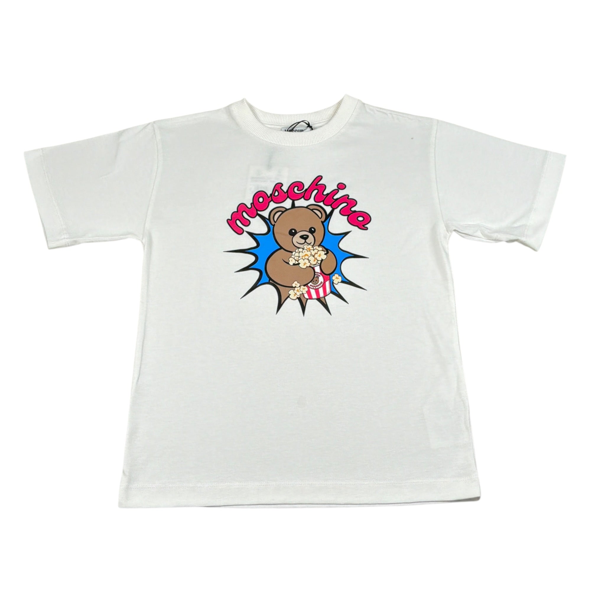 Moschino T-Shirt tinta unita con Stampa Bianco per Bambino H0M05W BIANCO MOSCHINO 
