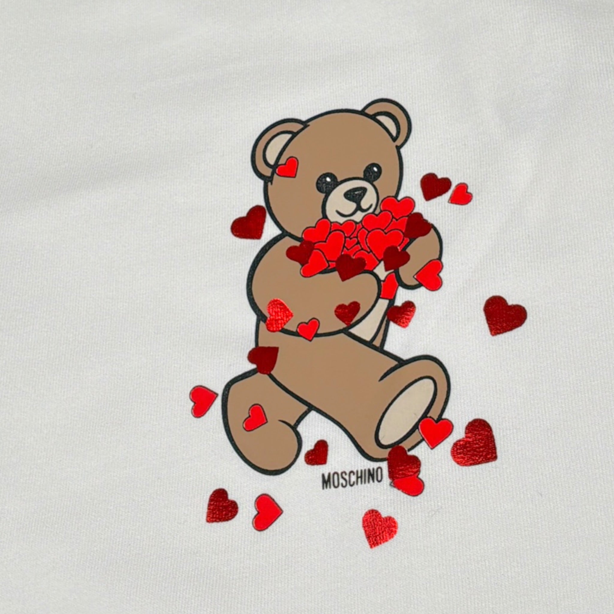 Moschino Abito tinta unita Modello Felpa con Stampa Bianco per Bambina HAV0H7 BIANCO MOSCHINO 