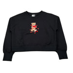 Moschino Felpa Chiusa Girocollo tinta unita Nero per Bambina HBF06G NERO MOSCHINO 