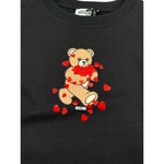 Moschino Felpa Chiusa Girocollo tinta unita Nero per Bambina HBF06G NERO MOSCHINO 
