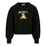 Moschino Felpa Chiusa Girocollo con Stampa Nero per Bambina HDF06E NERO MOSCHINO 