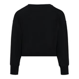 Moschino Felpa Chiusa Girocollo tinta unita con Stampa Nero per Bambina HDF06GXX NERO MOSCHINO 