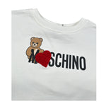 Moschino Felpa Chiusa Girocollo tinta unita Panna per Bambina HDF06U PANNA MOSCHINO 