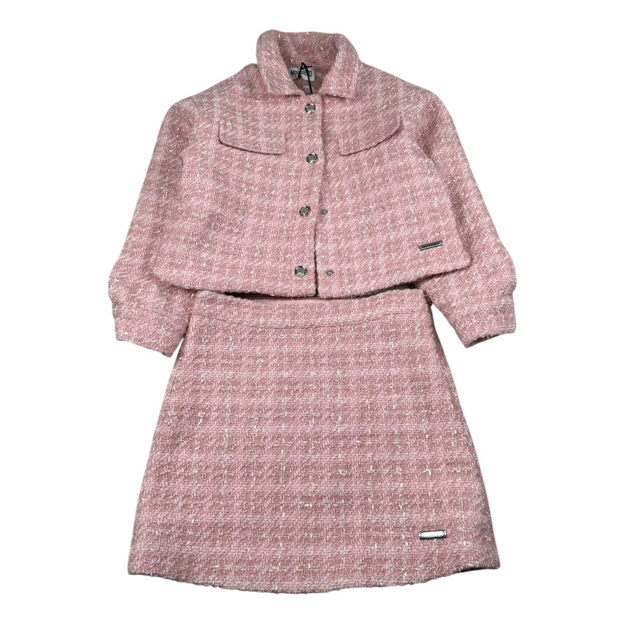 Moschino Completo 2 Pezzi Giacca-Gonna tinta unita Rosa per Bambina HDK03B ROSA MOSCHINO 
