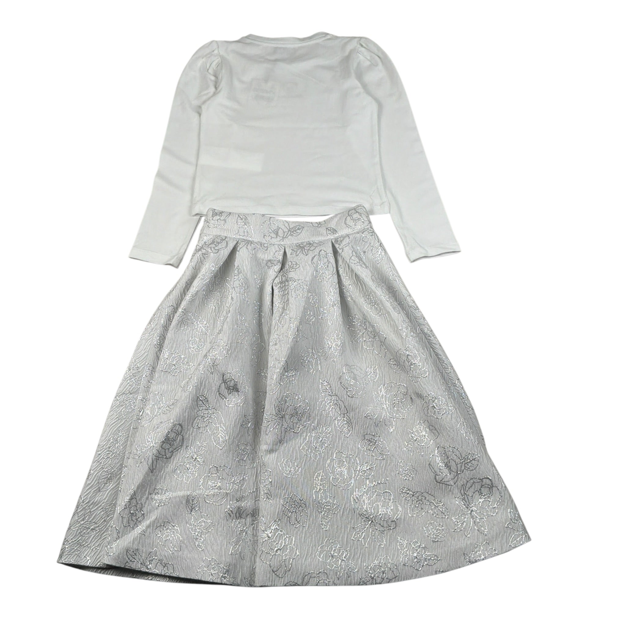 Moschino Completo 2 Pezzi Shirt-Gonna Bicolore Bianco/Grigio per Bambina HDK03C BIANCO/GRIGIO MOSCHINO 
