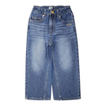 Moschino Jeans tinta unita con Girovita Regolabile Blu per Bambina HDP06MX BLU MOSCHINO 