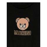 Moschino Maglia Collo Alto tinta unita con Stampa Nero per Bambina HDW02A NERO MOSCHINO 