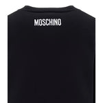 Moschino Maglia Girocollo tinta unita con Stampa Nero per Bambino HDW02E NERO MOSCHINO 