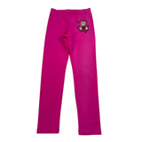 Moschino Leggins tinta unita con Stampa Fuxia per Bambina HHP04X FUXIA MOSCHINO 