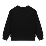 Moschino Felpa Chiusa Girocollo tinta unita con Stampa Nero per Bambina HMF099XX NERO MOSCHINO 
