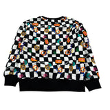 Moschino Felpa Bicolore con Fantasia A Scacchi Bianco/Nero per Bambino HMF09L BIANCO/NERO MOSCHINO 