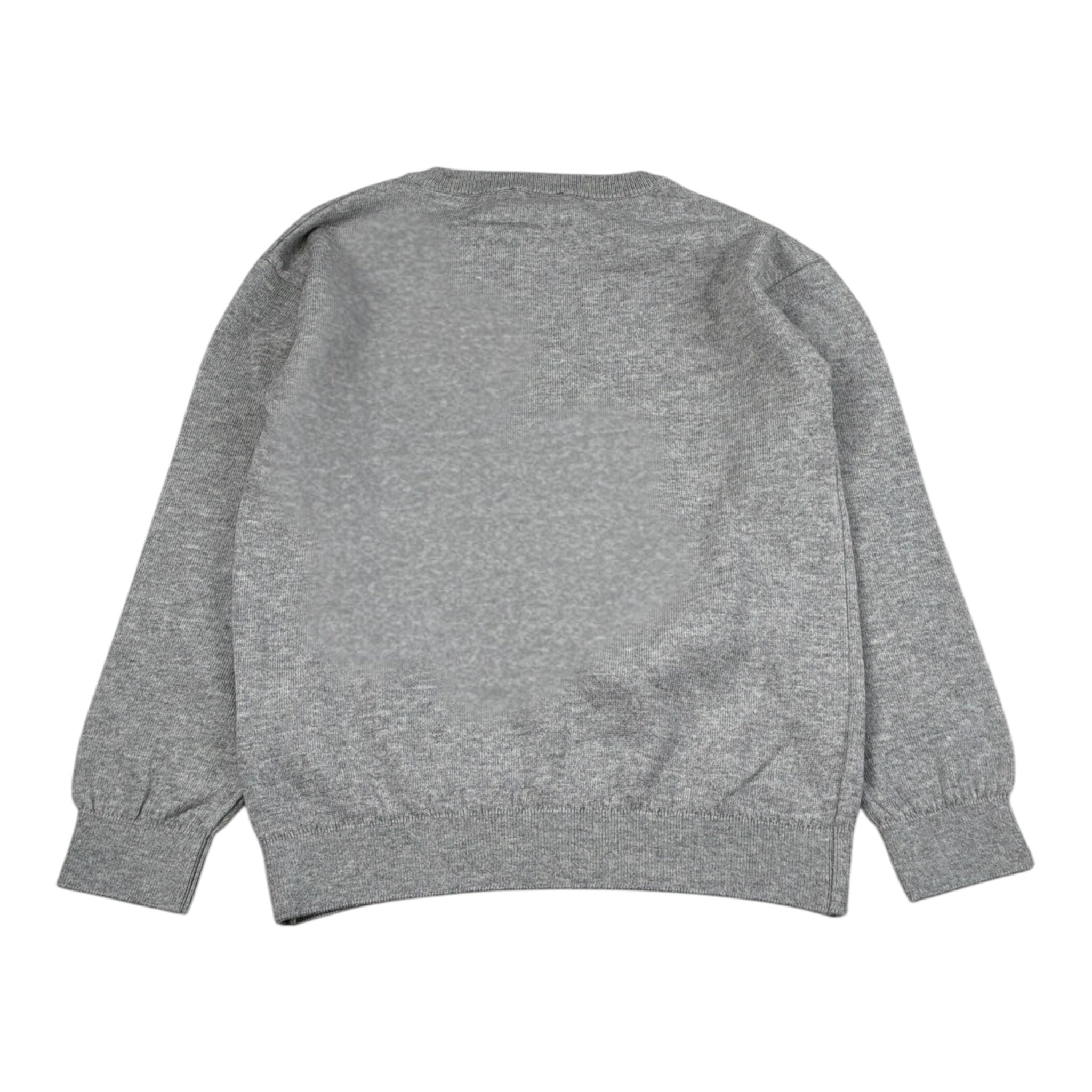 Moschino Maglia tinta unita Girocollo con Stampa Grigio per Bambino HMW01A GRIGIO MOSCHINO 