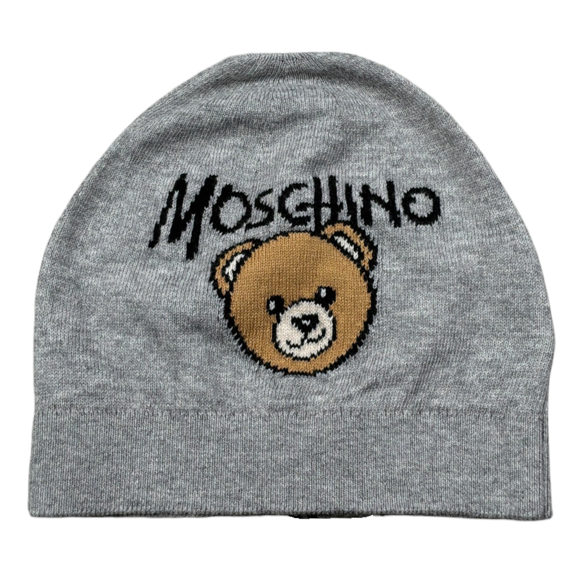 Moschino Cappello tinta unita con Logo Grigio per Bambino HMX02O GRIGIO MOSCHINO 