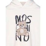 Moschino Felpa Chiusa con Cappuccio tinta unita Avorio per Bambino HUF098 AVORIO MOSCHINO 
