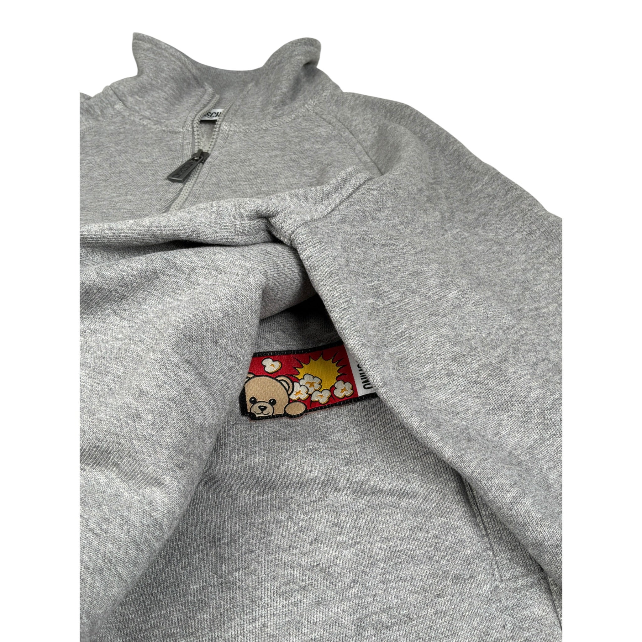 Moschino Completo 2 Pezzi Felpa-Pantalone tinta unita Grigio per Bambino HUK04P GRIGIO MOSCHINO 
