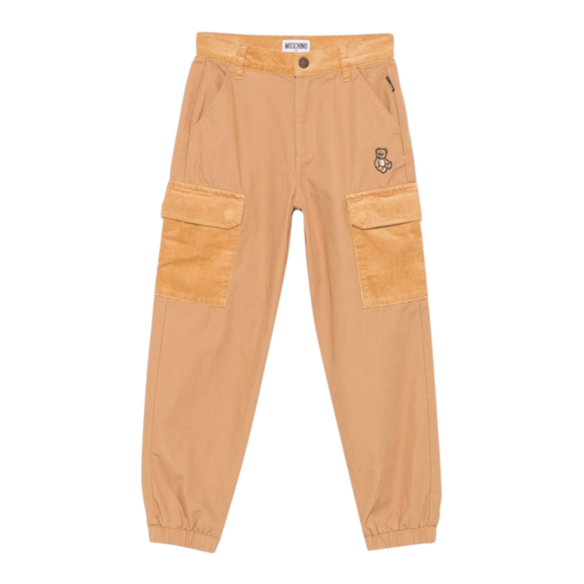 Moschino Pantalone tinta unita con Elastico In Vita Beige per Bambino HUP08M BEIGE MOSCHINO 