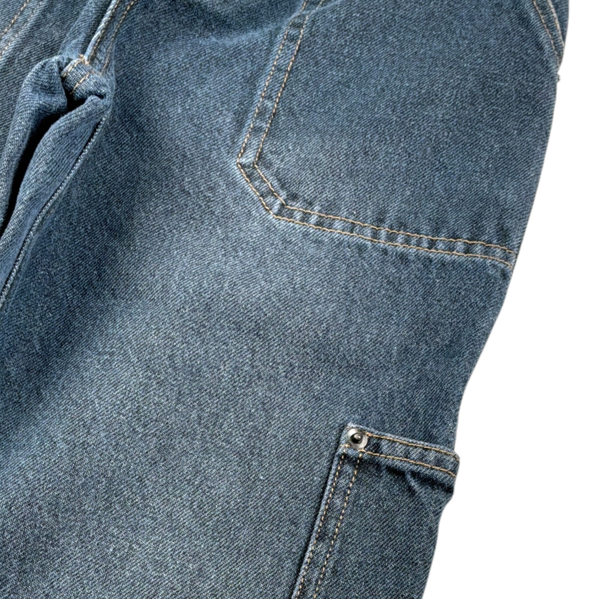 Moschino Jeans tinta unita con Girovita Regolabile Blu per Bambina HUP096 BLU MOSCHINO 
