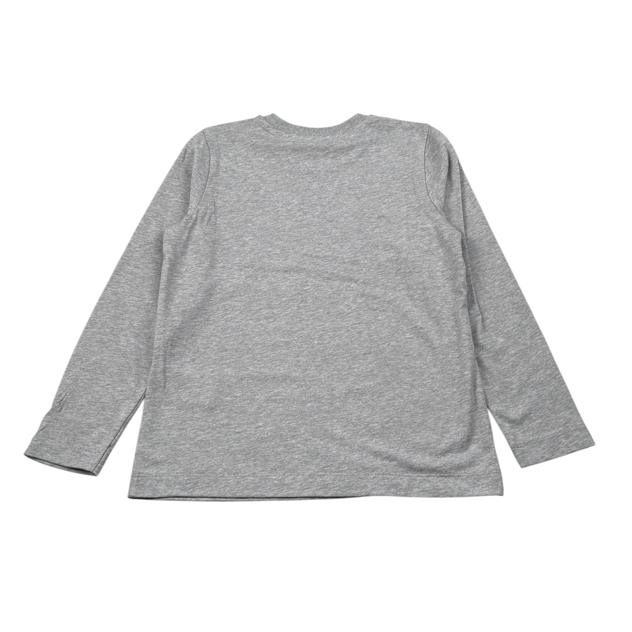 Moschino Shirt Girocollo tinta unita con Logo Grigio per Bambino HZO00J GRIGIO MOSCHINO 