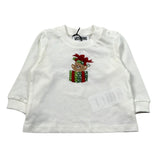 Moschino Shirt Girocollo tinta unita con Logo Bianco per Neonato M6K02F BIANCO MOSCHINO 