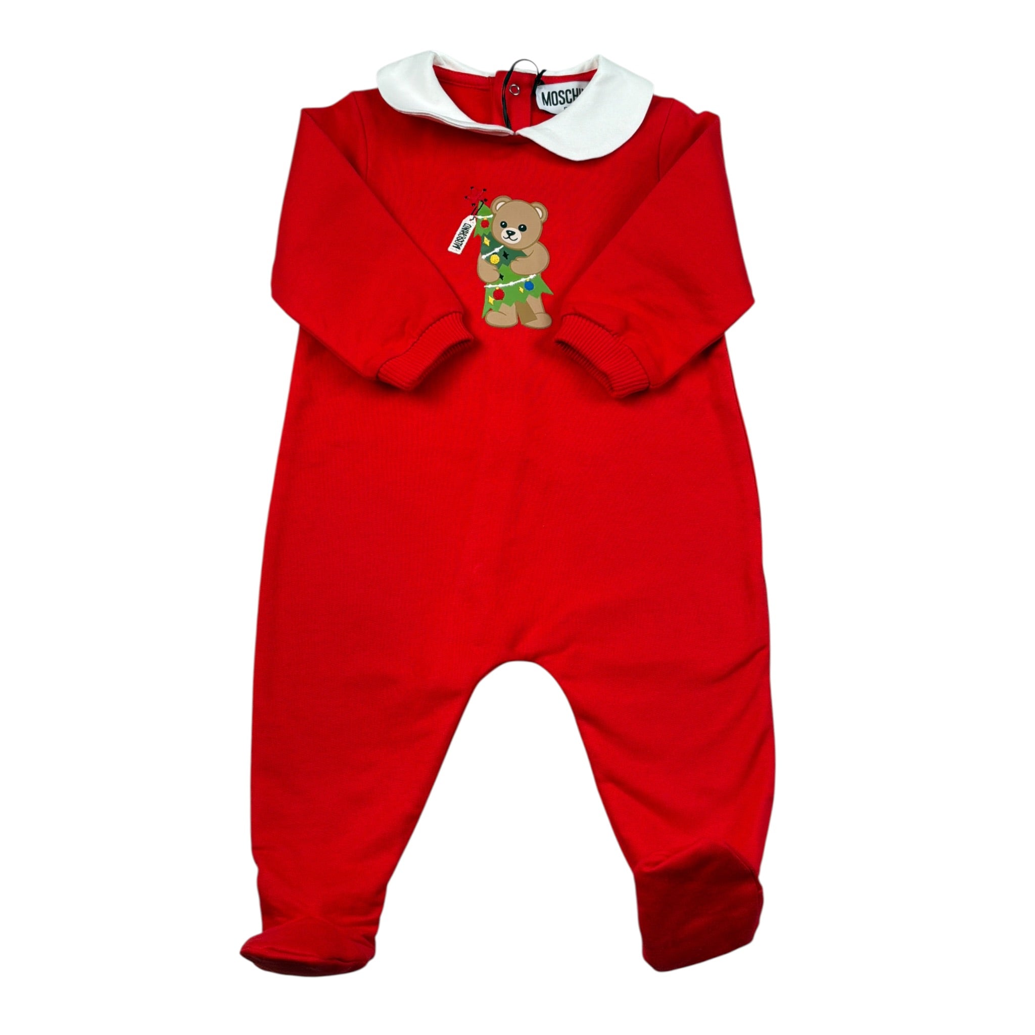 Moschino Tutina Manica Lunga tinta unita Rosso per Neonato M6Y037 ROSSO MOSCHINO 