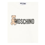 Moschino Felpa Chiusa Girocollo tinta unita con Logo Panna per Neonato M8F03QXX PANNA MOSCHINO 