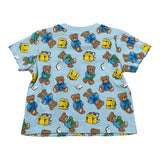 Moschino T-Shirt tinta unita con Stampa Azzurro per Neonato M8M047 AZZURRO MOSCHINO 
