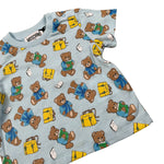Moschino T-Shirt tinta unita con Stampa Azzurro per Neonato M8M047 AZZURRO MOSCHINO 