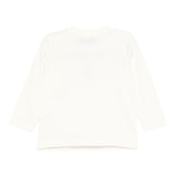 Moschino Shirt Girocollo tinta unita con Logo Panna per Neonato M9000RN PANNA MOSCHINO 
