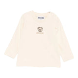 Moschino Shirt Girocollo tinta unita con Logo Beige per Neonato M9O00R BEIGE MOSCHINO 