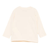 Moschino Shirt Girocollo tinta unita con Logo Beige per Bambino M9O00RJ BEIGE MOSCHINO 