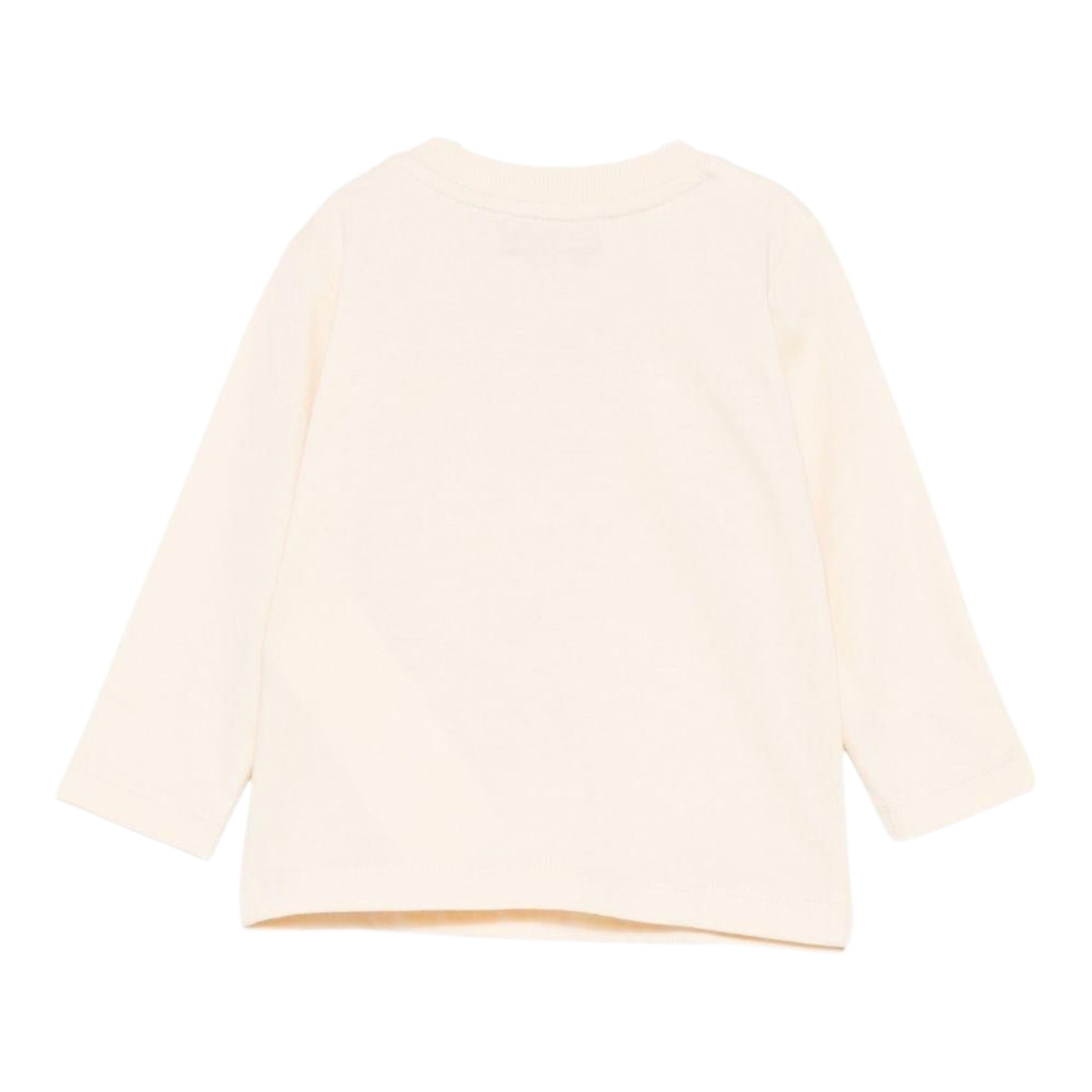 Moschino Shirt Girocollo tinta unita con Logo Beige per Neonato M9O00RX BEIGE MOSCHINO 